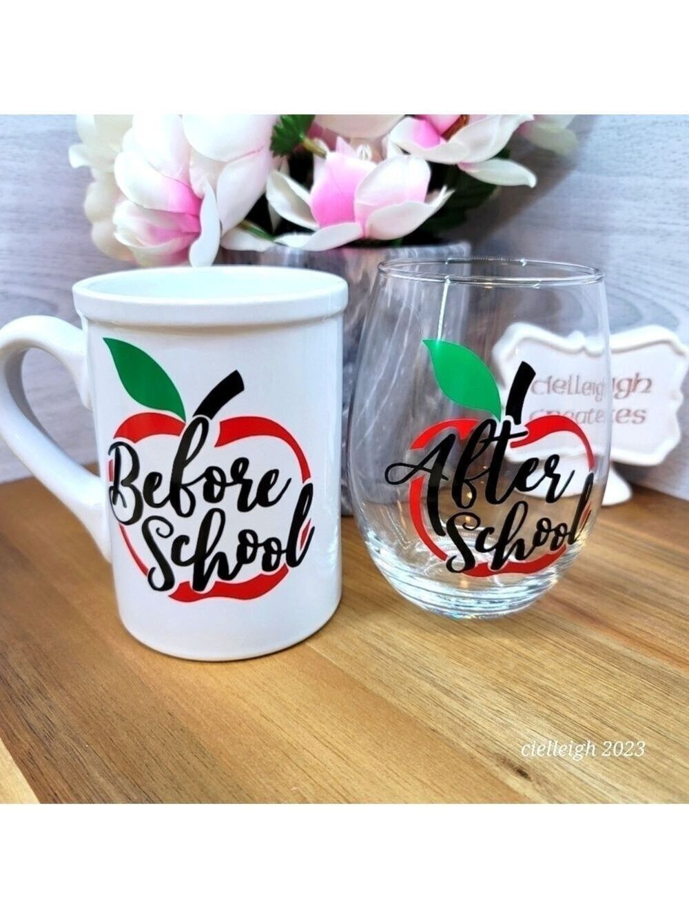 HOST PICK  Teacher Appreciation Gift - mug & wine glass